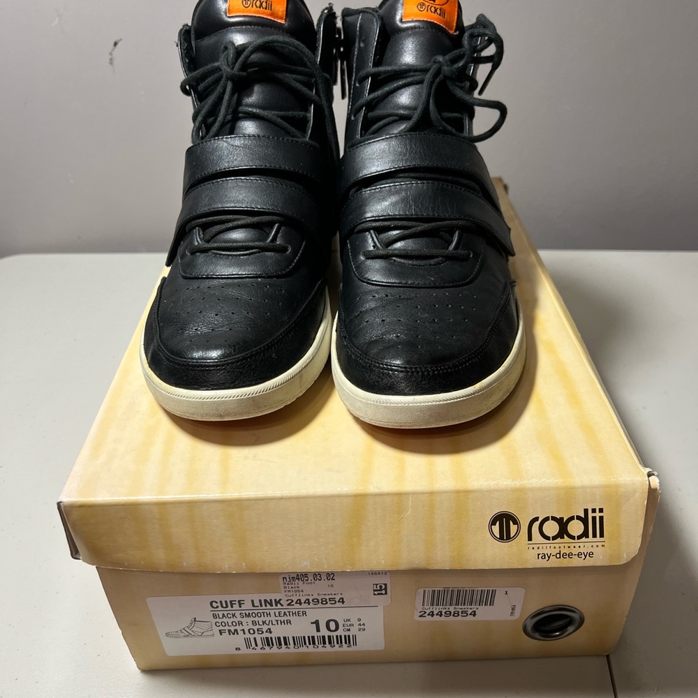 radii mens shoes Black high top sneakers